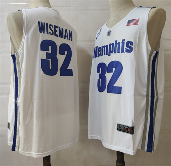 Nike Men's Memphis Tigers #32 James Wiseman White College Basketball Jersey