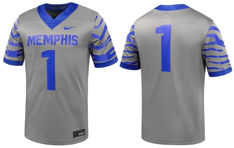 Nike Men's Memphis Tigers #1 Dark Gray Replica Home Football Jersey