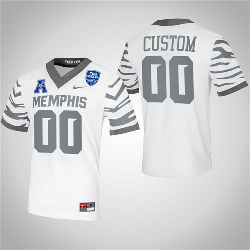 Custom Nike Men's Memphis Tigers College Football Jersey White