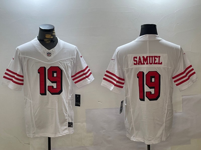 Men's San Francisco 49ers #19 Deebo Samuel New White Throwback F.U.S.E. Vapor Nike Limited Stitched Football Jersey