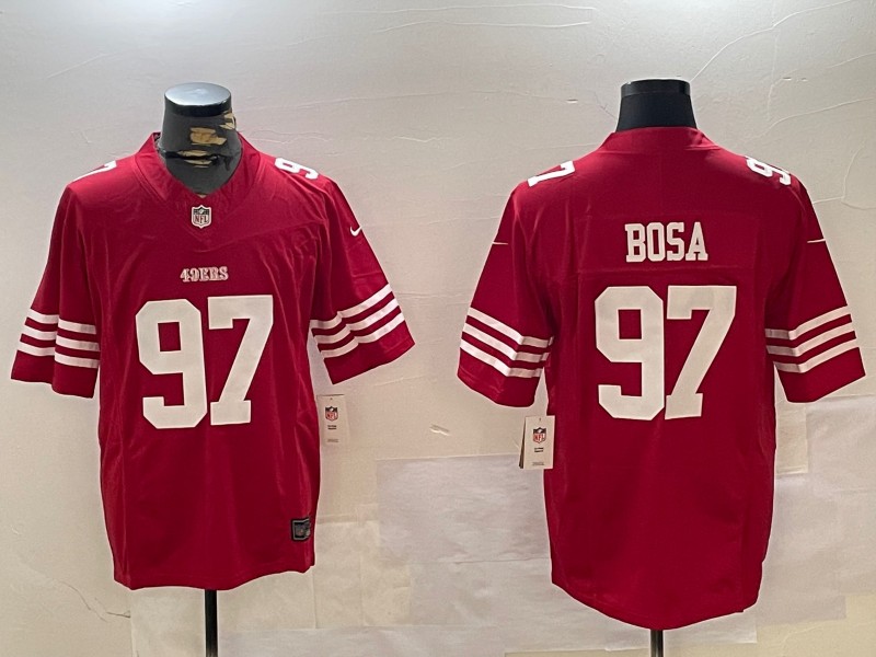 Men's San Francisco 49ers #97 Nick Bosa Red F.U.S.E. Vapor Nike Limited Stitched Football Jersey