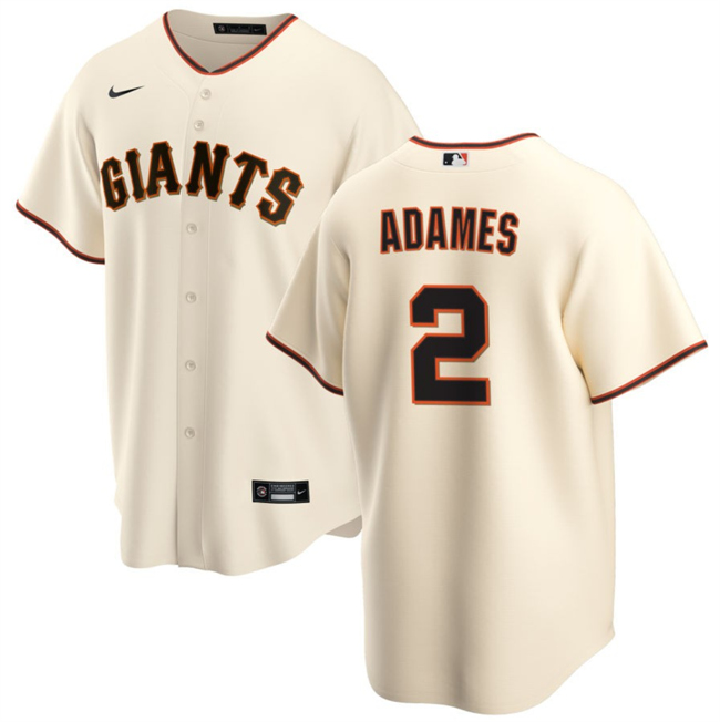 Men's San Francisco Giants #2 Willy Adames Cream Home Cool Base Stitched Baseball Jersey