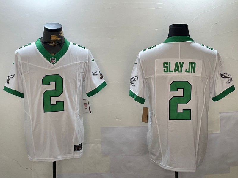 Men's Philadelphia Eagles #2 Darius Slay JR White F.U.S.E. Vapor Limited Throwback Stitched Football Jersey