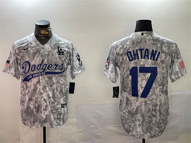 Men's Los Angeles Dodgers #17 Shohei Ohtani 2024 Arctic Camo Limited Stitched Baseball Jersey