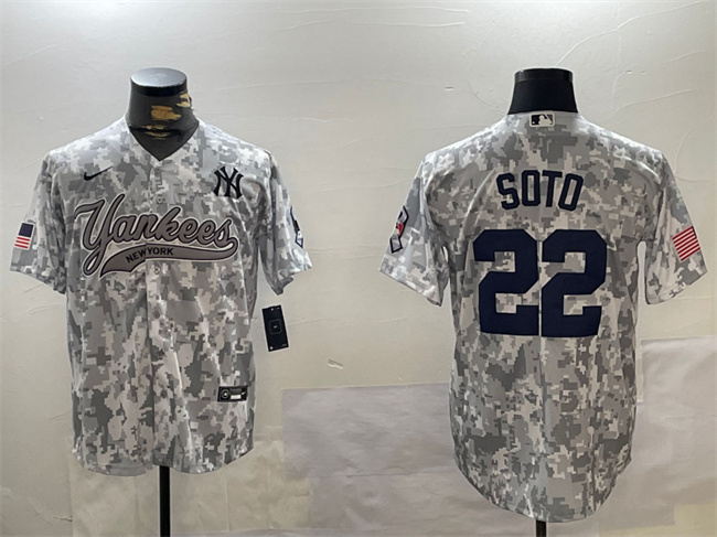 Men's New York Yankees #22 Juan Soto 2024 Arctic Camo Limited Stitched Baseball Jersey