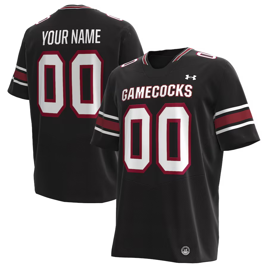 Customized Men's & Youth & Women's South Carolina Gamecocks Under Armour Alternate Replica Football Jersey - Black