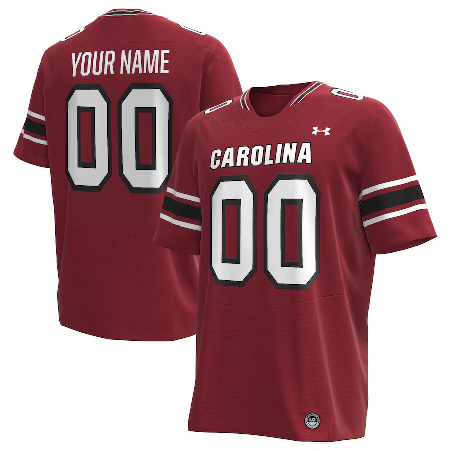 Customized Men's & Youth South Carolina Gamecocks Under Armour Home Replica Football Jersey - Garnet