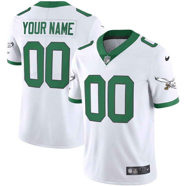 Customized Men's Nike Philadelphia Eagles Vapor Untouchable Limited White Jerseys