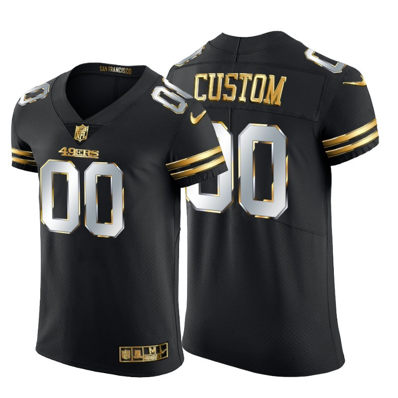 Men's San Francisco 49ers Customized Nike Black Edition Vapor Untouchable Elite NFL Jersey