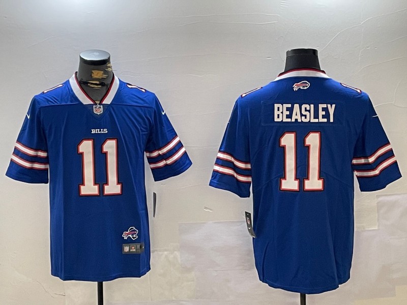 Men's Buffalo Bills #11 Cole Beasley Blue  With State Map Patch Vapor Untouchable Stitched Limited Jersey