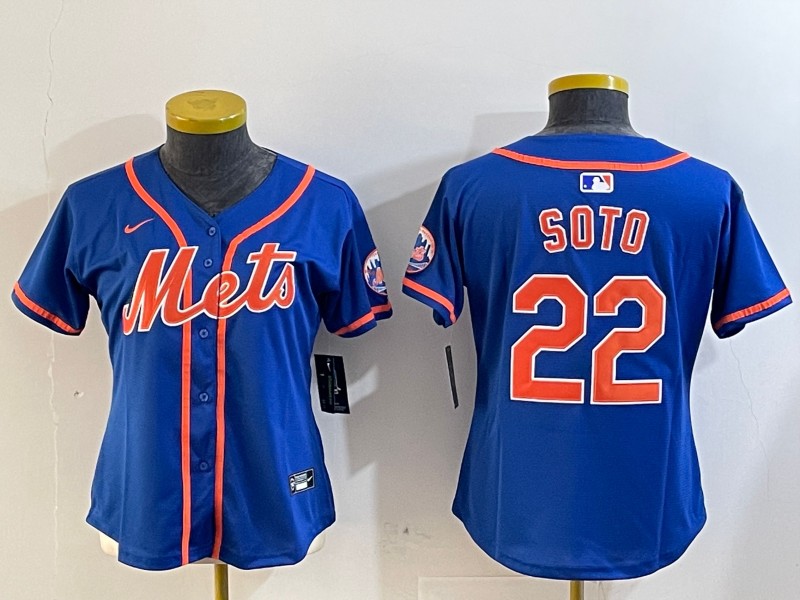 Youth New York Mets #22 Juan Soto Alternate Royal Nike Stitched Baseball MLB Jersey