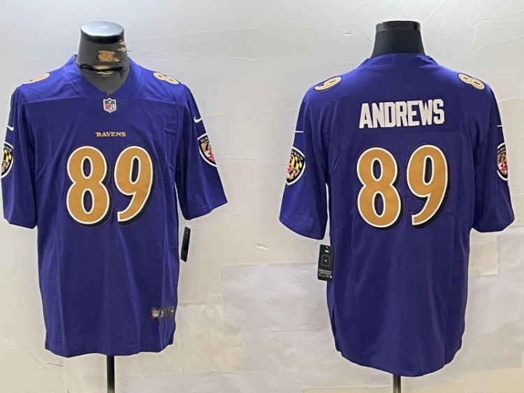 Men's Baltimore Ravens #89 Mark Andrews Purple Color Rush Nike Vapor Untouchable Limited NFL Stitched Jersey