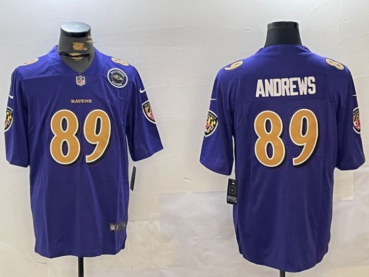 Men's Baltimore Ravens #89 Mark Andrews Purple Color Rush Nike Vapor Untouchable Limited NFL Stitched Jerseys