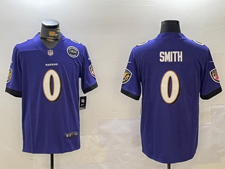 Men's Baltimore Ravens #0 Roquan Smith Purple Nike Vapor Untouchable Limited NFL Stitched Jerseys