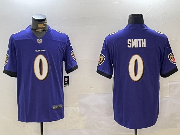 Men's Baltimore Ravens #0 Roquan Smith Purple Nike Vapor Untouchable Limited NFL Stitched Jersey