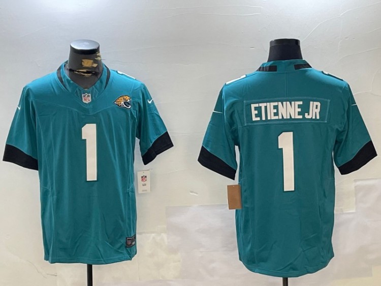 Men's Jacksonville Jaguars #1 Travis Etienne Jr Teal Nike Vapor Untouchable Limited Stitched NFL Jersey