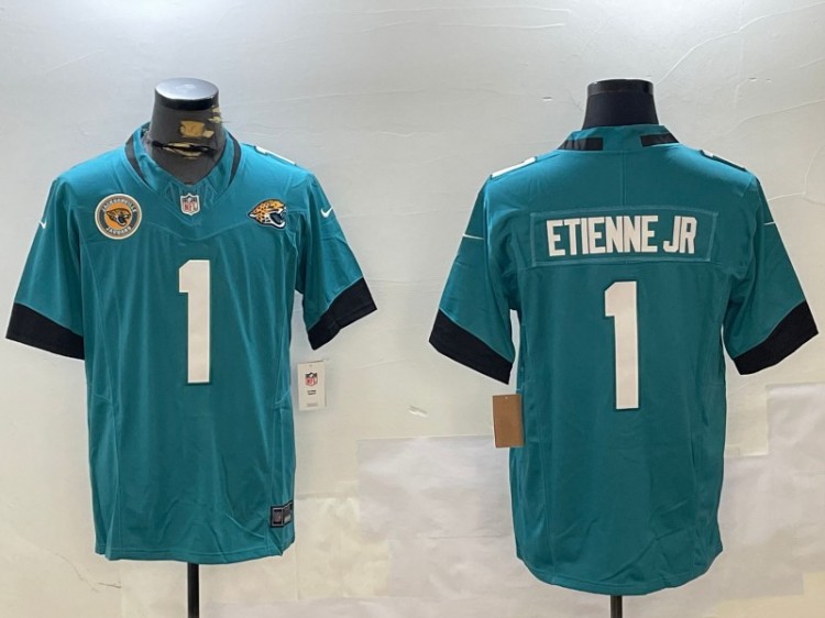 Men's Jacksonville Jaguars #1 Travis Etienne Jr Teal Nike Vapor Untouchable Limited Stitched NFL Jerseys