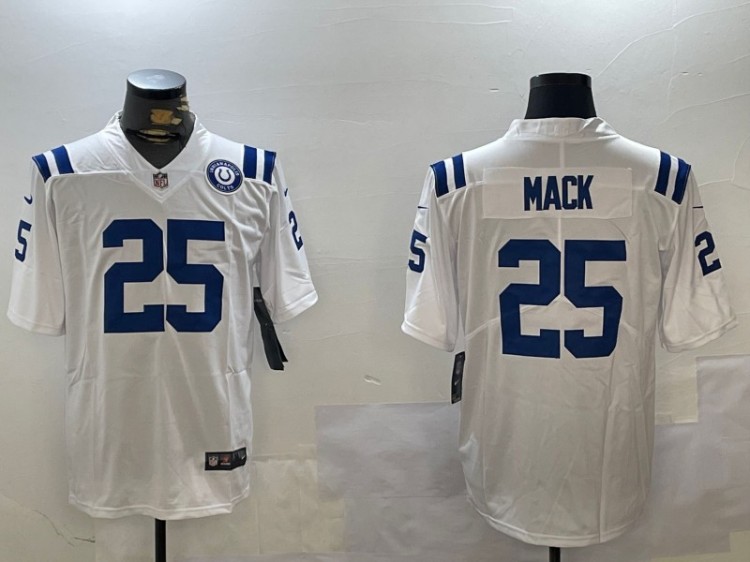 Men's Indianapolis Colts #25 Marlon Mack White Nike Vapor Untouchable Limited Stitched NFL Jerseys