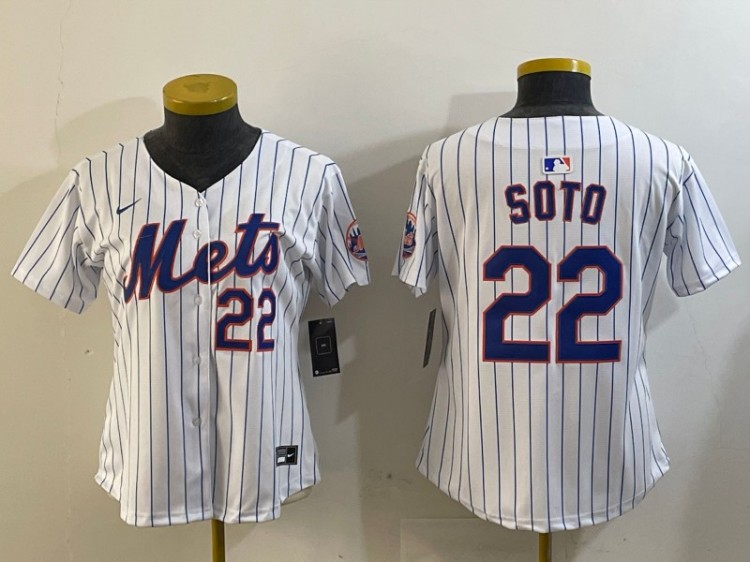 Women's New York Mets #22 Juan Soto Home White Limited Stitched MLB Jersey