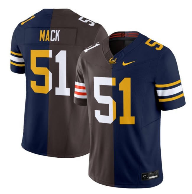 Men's Nike Alex Mack Jersey #5 California Golden Bears Split FUSE Vapor Limited College Football