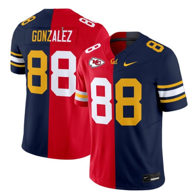 Men's Nike Tony Gonzalez Jersey #88 California Golden Bears Split FUSE Vapor Limited College Football