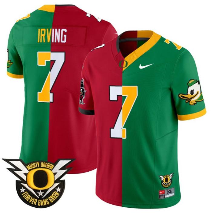 Men's Nike Bucky Irving Jersey #7 Oregon Ducks Split FUSE Vapor Limited NCAA Football Stitched