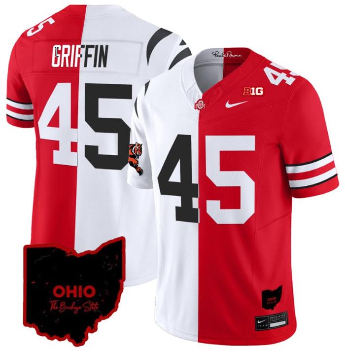 Men's Nike Archie Griffin Jersey #45 Ohio State Buckeyes Split FUSE Vapor NCAA Football Stitched