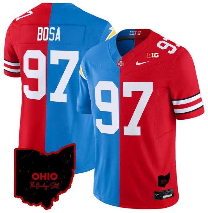 Men's Nike Joey Bosa Jersey #97 Ohio State Buckeyes Split FUSE Vapor NCAA Football Stitched