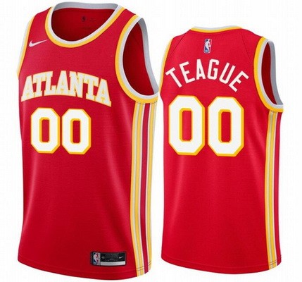 Men's Atlanta Hawks #00 Jeff Teague Red Stitched Swingman Jersey