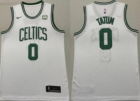 Men's Boston Celtics #0 Jayson Tatum White Icon Sponsor Swingman Jersey