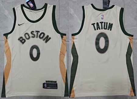 Men's Boston Celtics #0 Jayson Tatum Cream 2023 City Icon Swingman Jersey