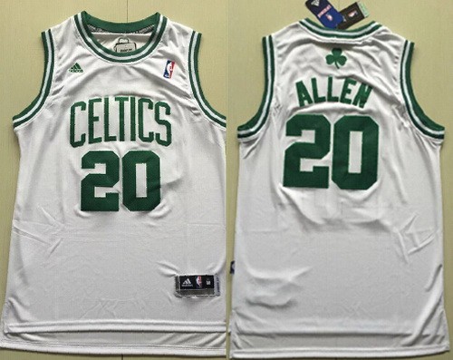 Men's Boston Celtics #20 Ray Allen White Swingman Jersey