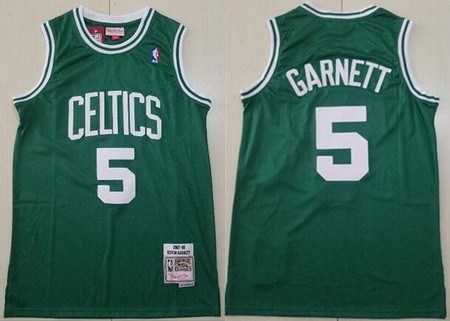 Men's Boston Celtics #5 Kevin Garnett Green 2007 Throwback Swingman Jersey