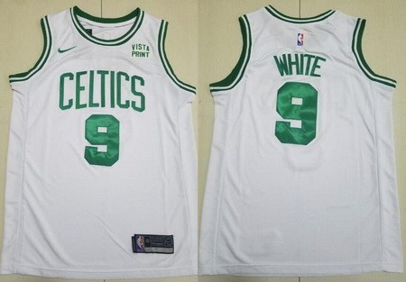 Men's Boston Celtics #9 Derrick White White Sponsor Swingman Jersey