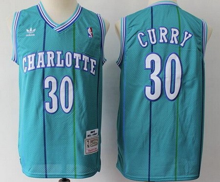 Men's Charlotte Hornets #30 Dell Curry Green 1992 Throwback Swingman Jersey