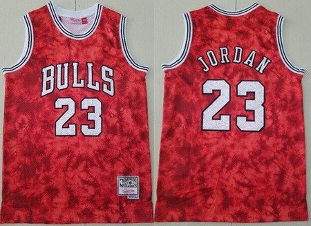 Men's Chicago Bulls #23 Michael Jordan Red Constellation Swingman Jersey