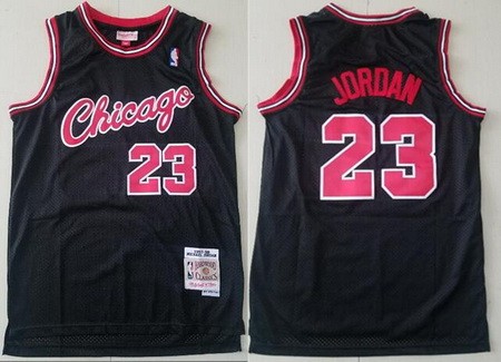 Men's Chicago Bulls #23 Michael Jordan Black 1997 Hollywood Classic Swingman Jersey