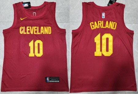 Men's Cleveland Cavaliers #10 Darius Garland Red Icon Swingman Jersey