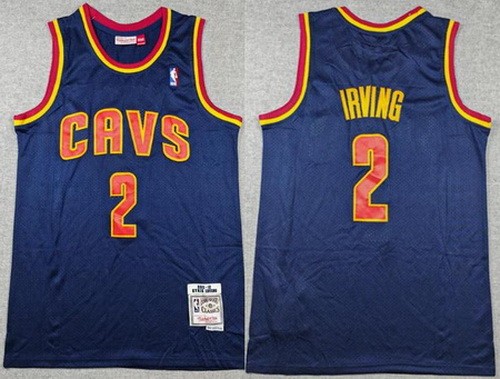 Men's Cleveland Cavaliers #2 Kyrie Irving Navy 2011 Throwback Swingman Jersey