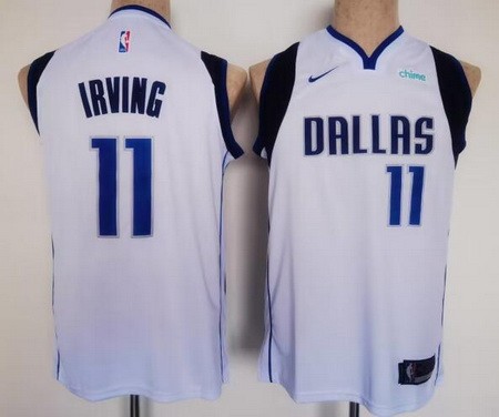 Men's Dallas Mavericks #11 Kyrie Irving White Icon Sponsor Swingman Jersey