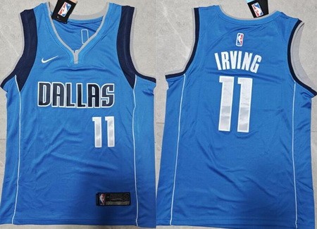 Men's Dallas Mavericks #11 Kyrie Irving Blue Icon Swingman Jersey