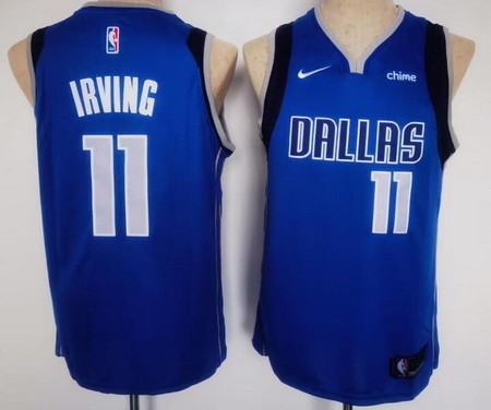 Men's Dallas Mavericks #11 Kyrie Irving Blue Icon Sponsor Swingman Jersey