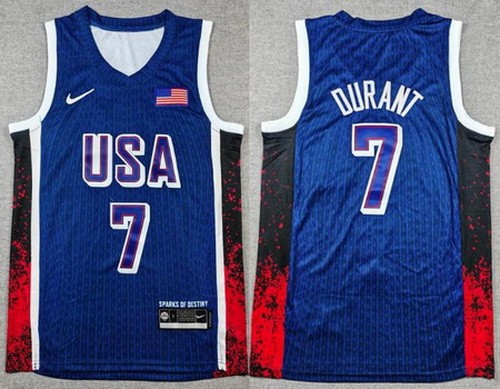 Men's Dream 16 USA #7 Kevin Durant Navy 2024 Swingman Jersey