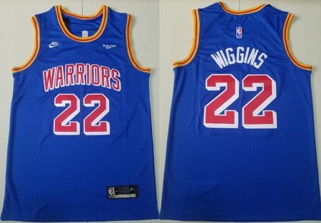 Men's Golden State Warriors #22 Andrew Wiggins Blue Classic Icon Sponsor Swingman Jersey