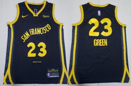 Men's Golden State Warriors #23 Draymond Green Black 2023 City Icon Sponsor Swingman Jersey