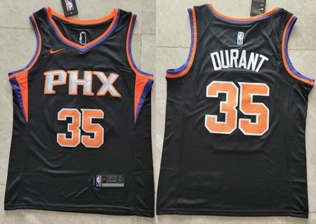 Men's Phoenix Suns #35 Kevin Durant Black Icon Swingman Jersey