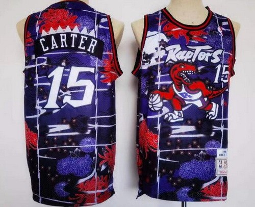 Men's Toronto Raptors #15 Vince Carter Purple Rabbit Swingman Jersey