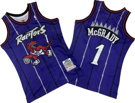 Men's Toronto Raptors #1 Tracy McGrady Purple 1998 Throwback Swingman Jersey