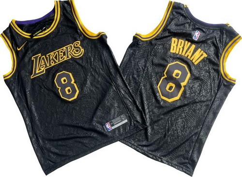 Men's Los Angeles Lakers #8 Kobe Bryant Black City Icon Swingman Jersey