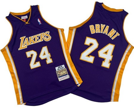 Men's Los Angeles Lakers #24 Kobe Bryant Purple 2008 Throwback Swingman Jersey